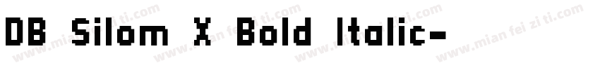 DB Silom X Bold Italic字体转换